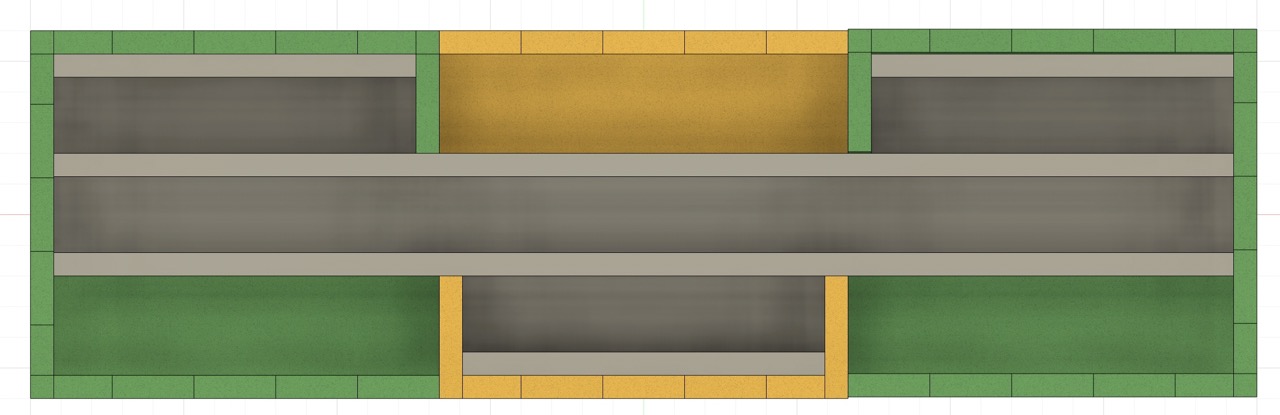 Top view initial position without cover