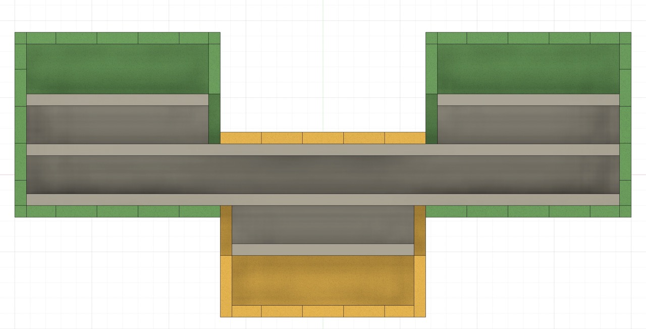 Top view cut position without cover