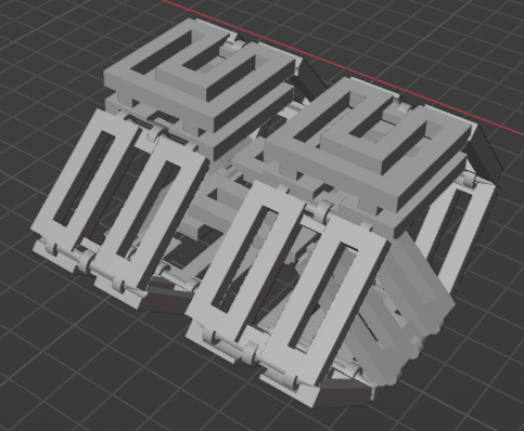 Folded H hinge assembly