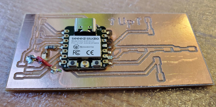 PCB with some components