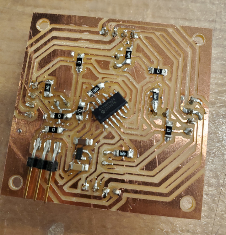 Back of a soldered gadget