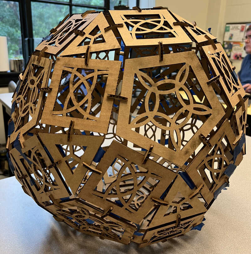 Rhombicosidodecahedron on my desk