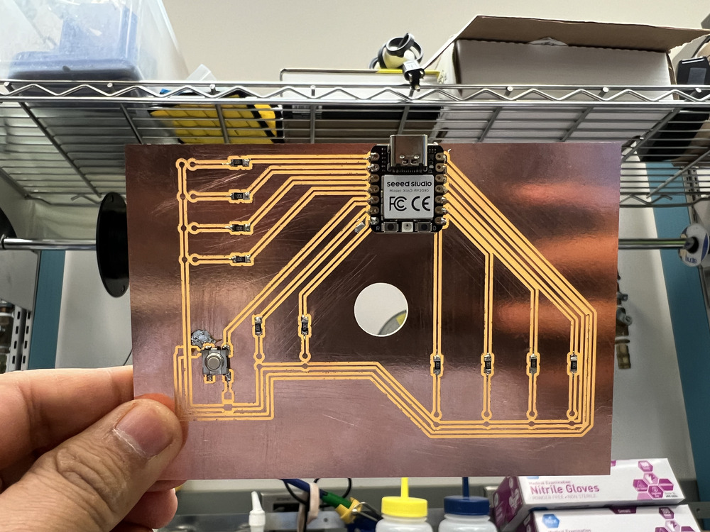 Resistors Soldered on Traffic Light Board