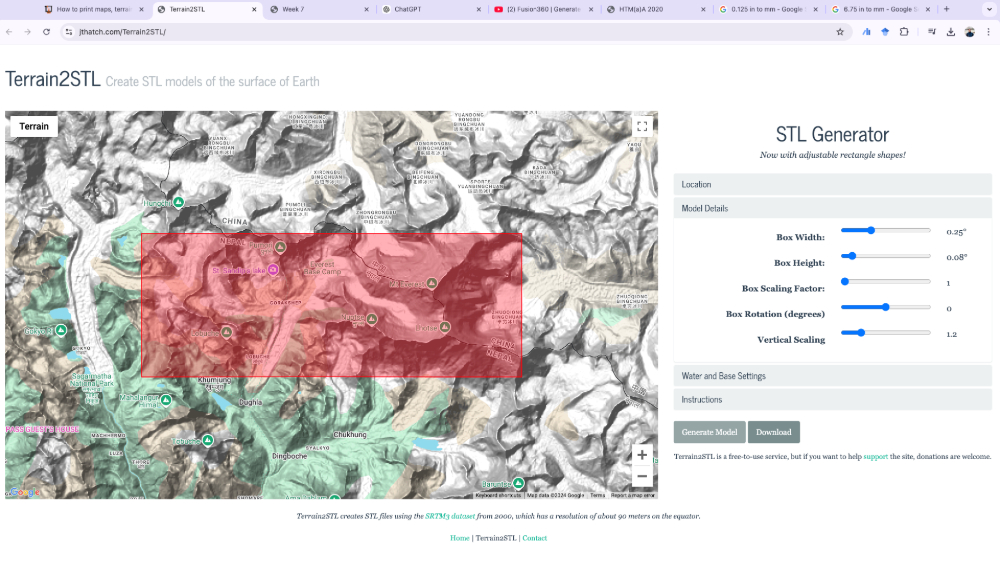 terrain2stl screenshot