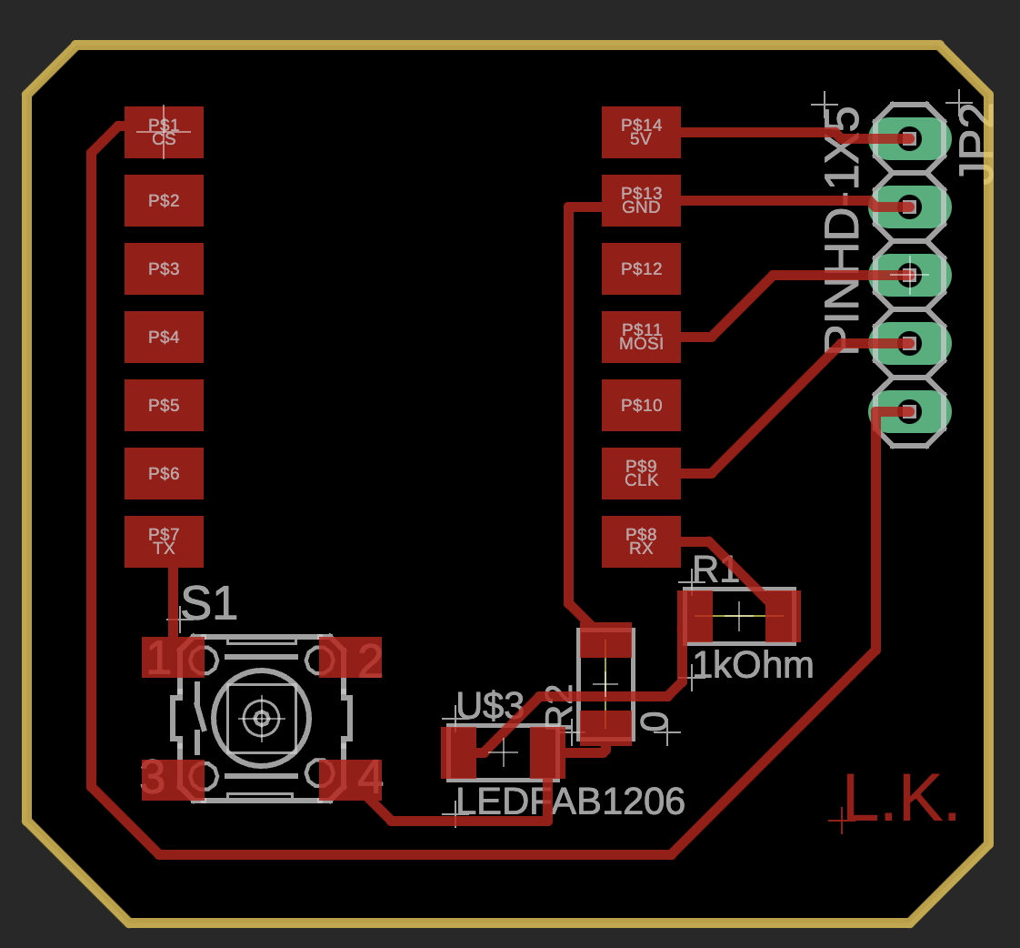 PCB Design for XIAO ESP32-C3 and dot matrix