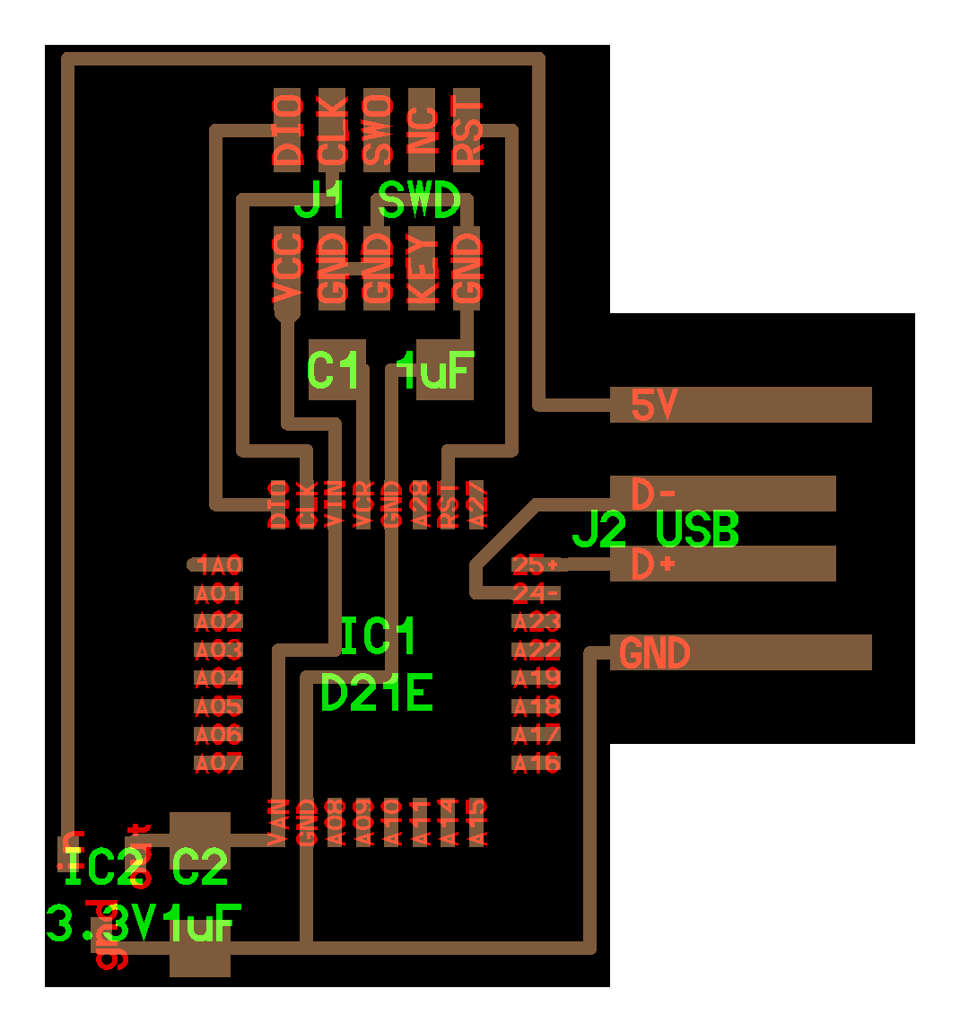 SAMD21E Circuit Diagram