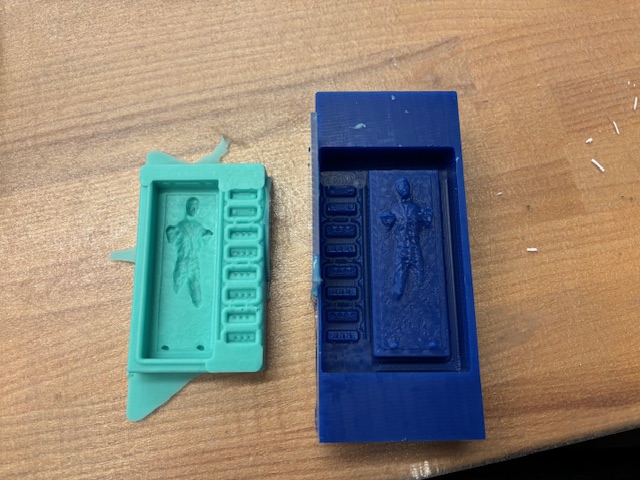 Wax and silicone side-by-side