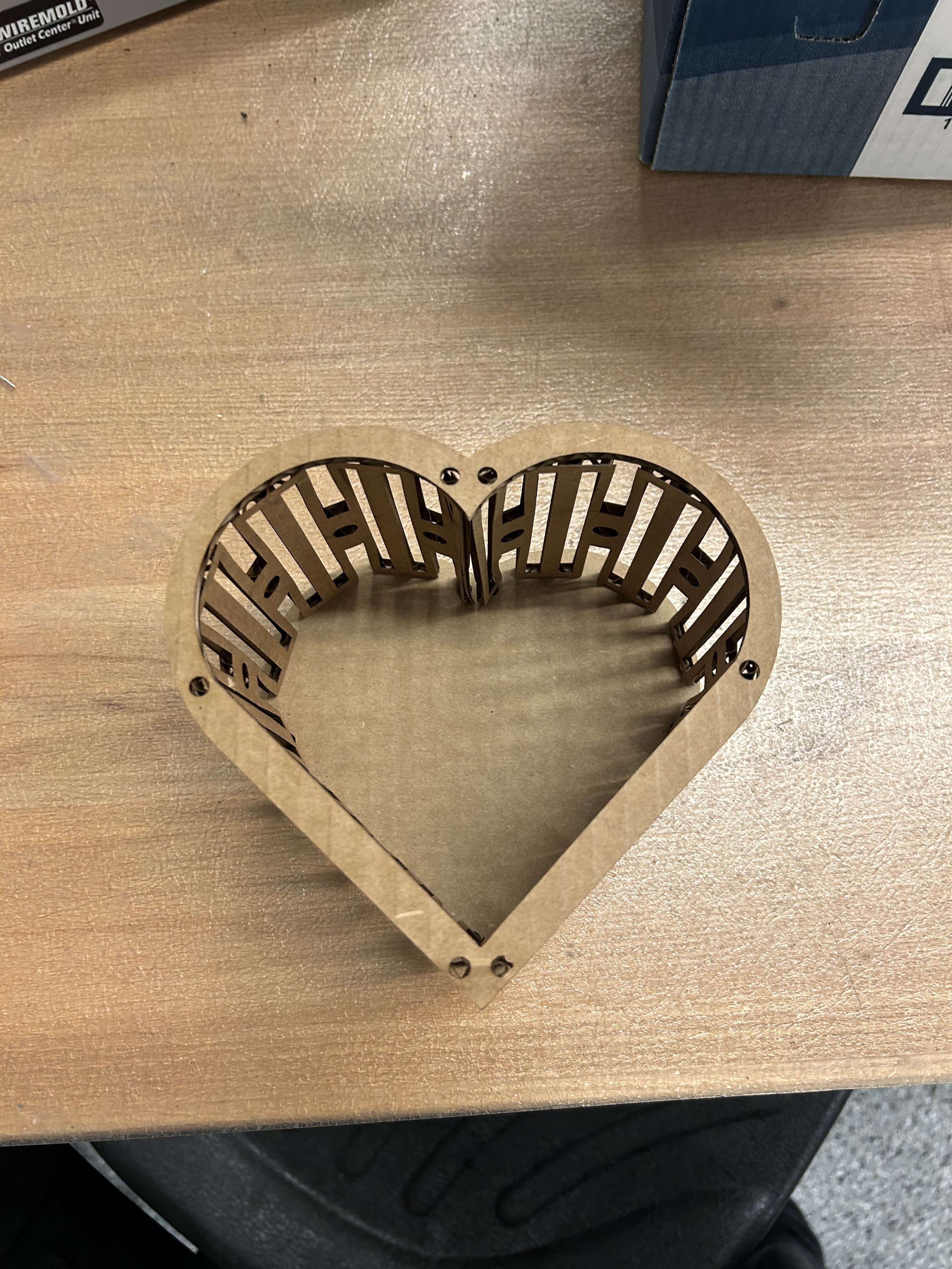 Assembled Heart-Shaped Box