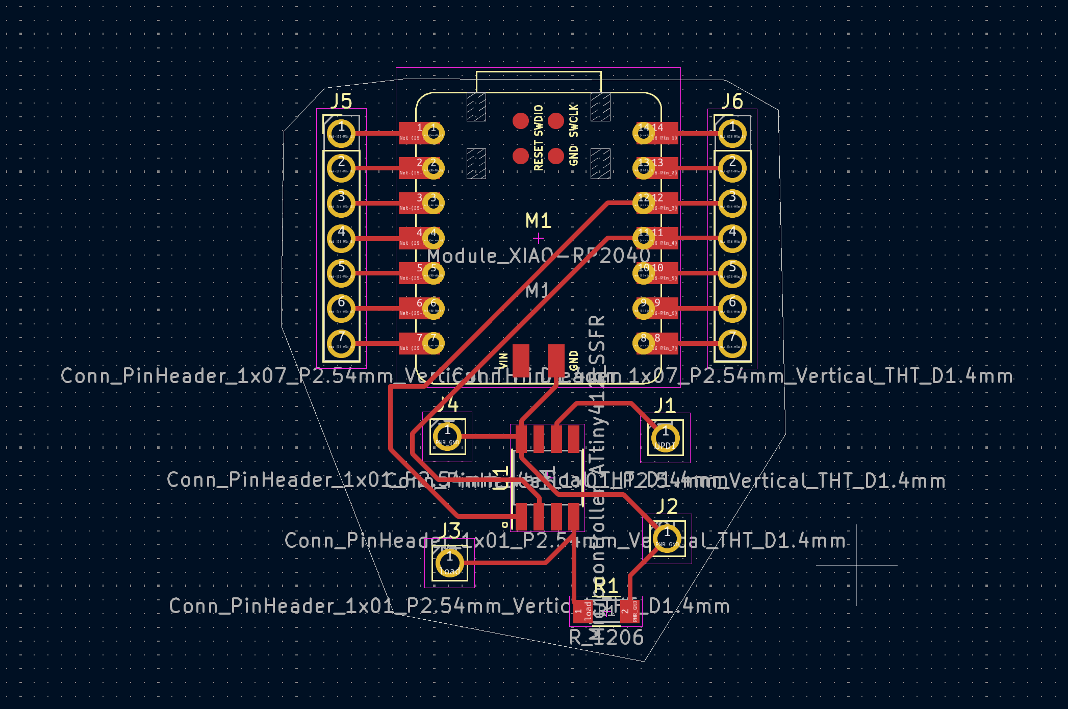 The PCB board layout