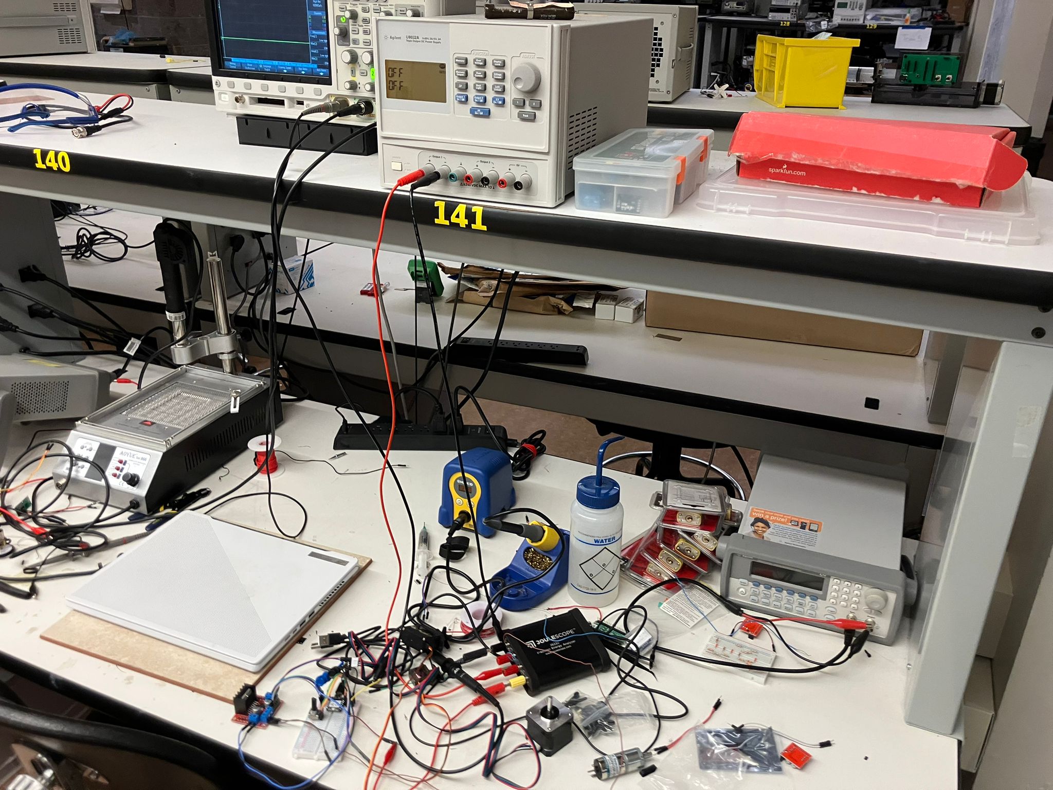 Complete motor testing setup