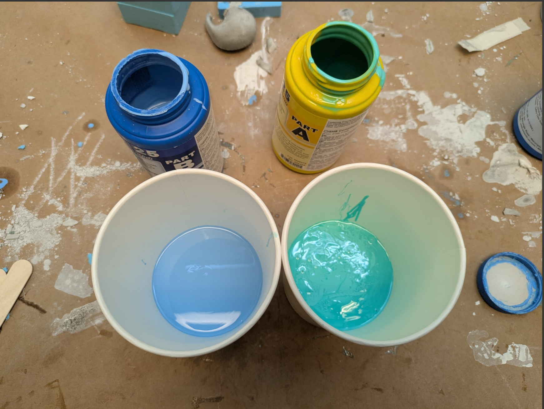 Mixing silicone
