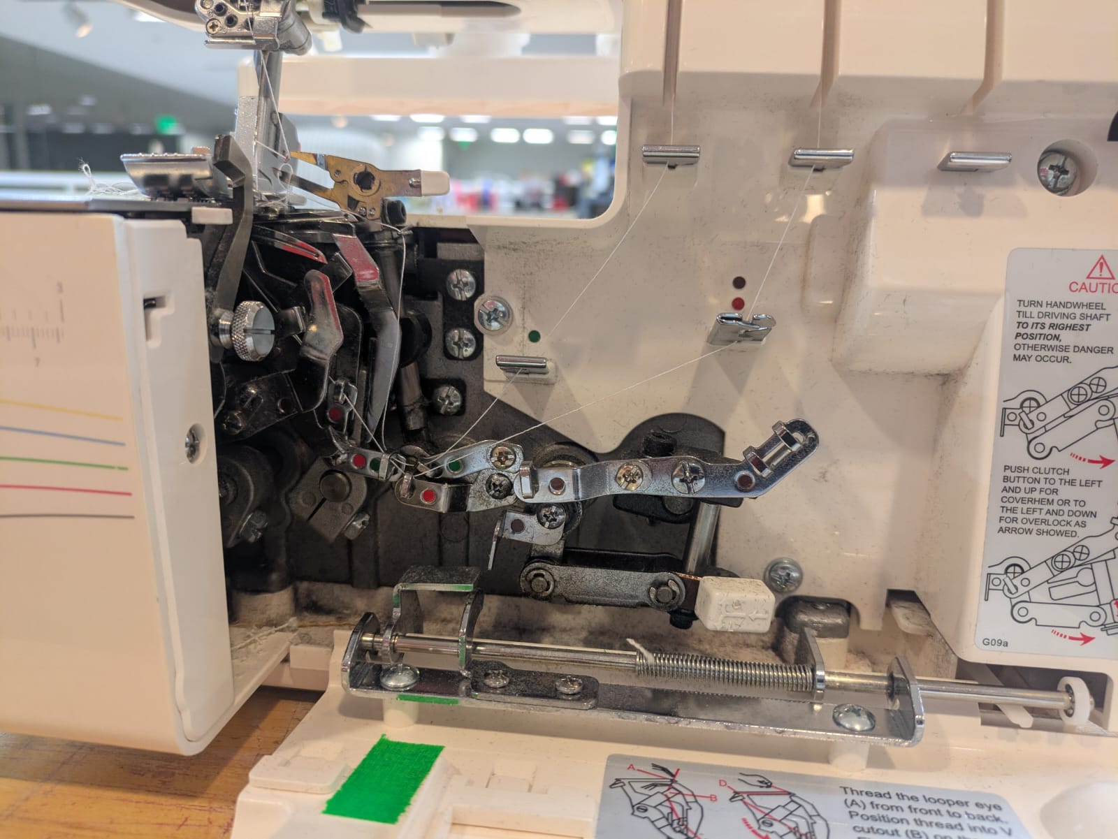 Serger machine detail