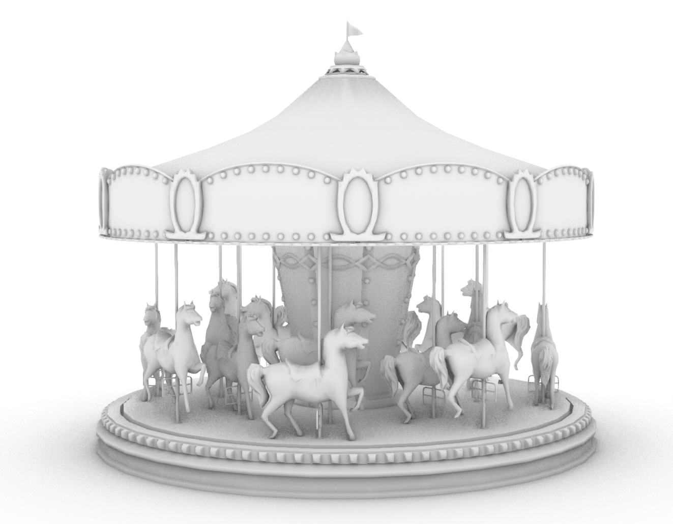carousel 3d model