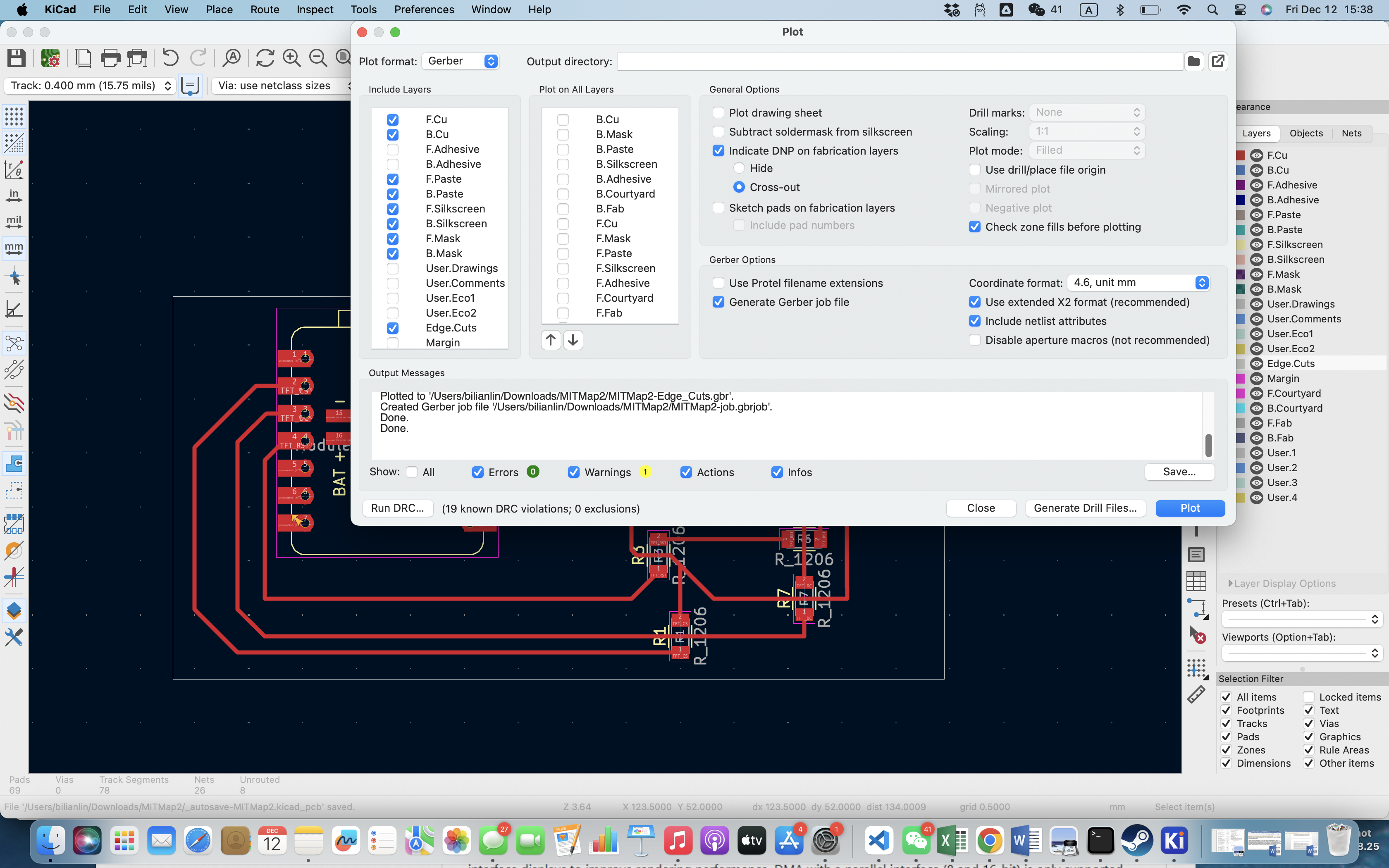 Week 4 DRC results window