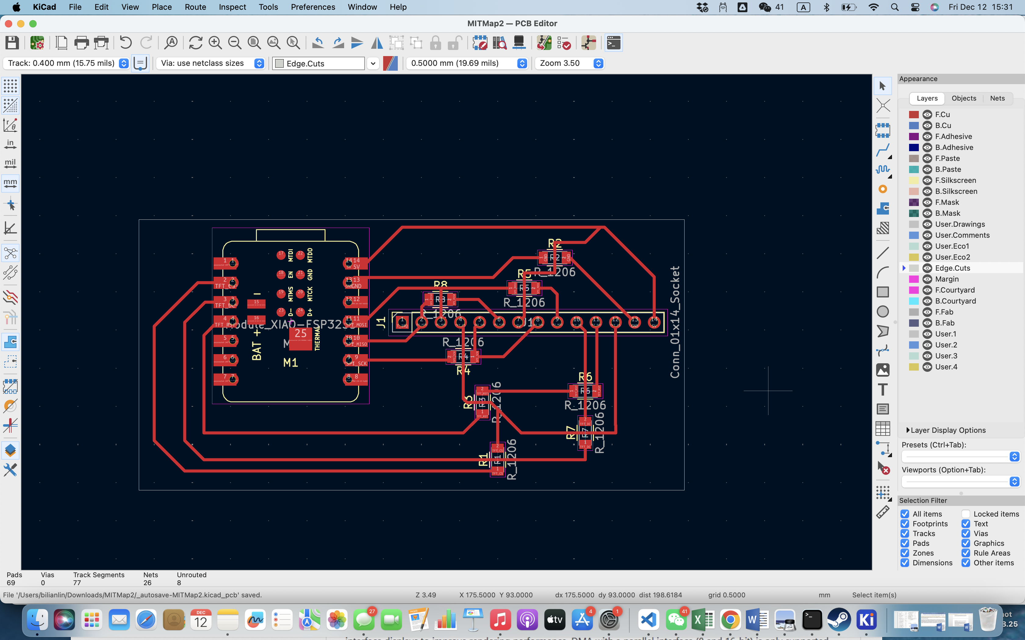 Week 4 PCB layout and routing