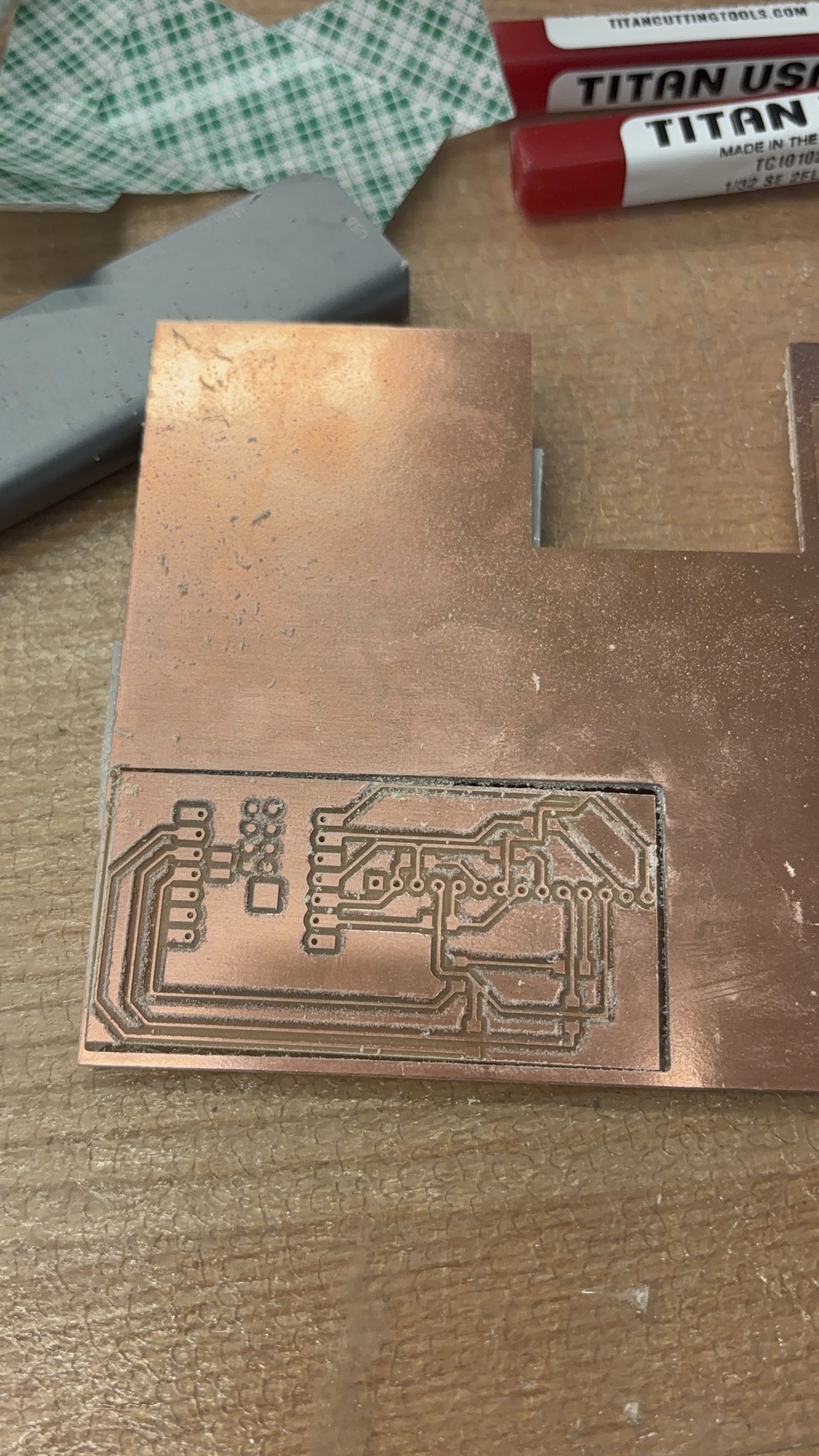 Finished milled PCB