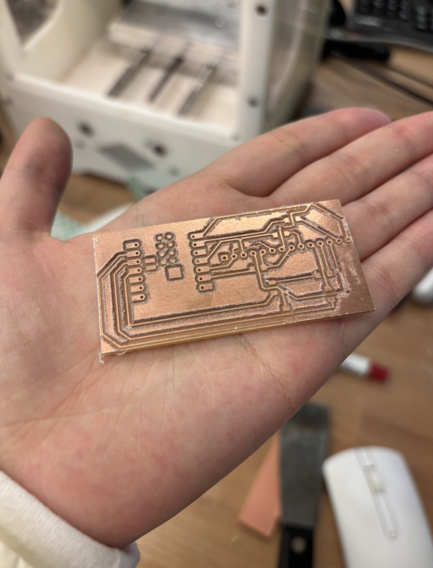 Finished milled PCB