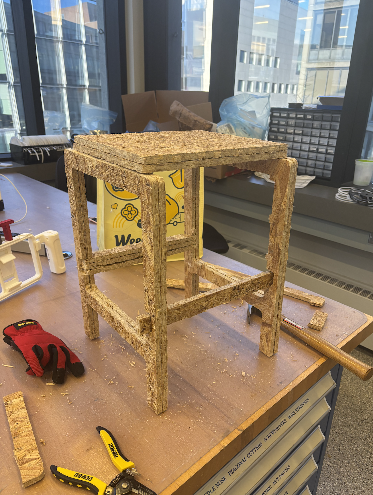 Finished CNC stool