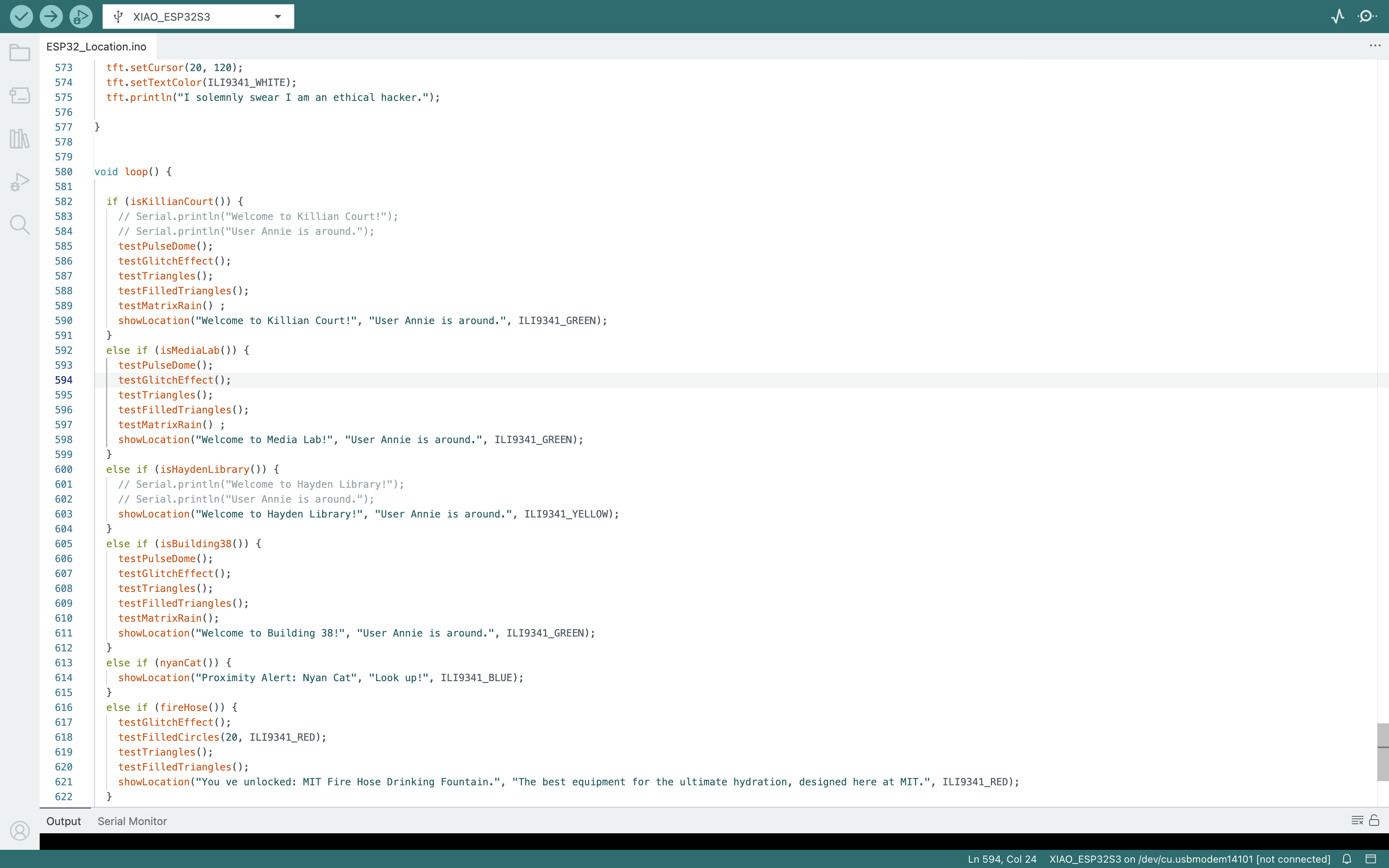 Wi-Fi scanning code snippet