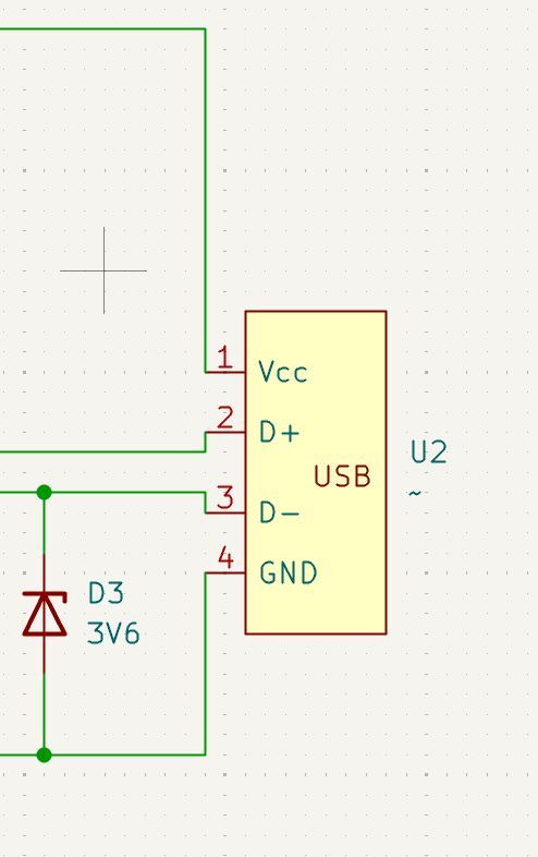 USB Symbol Connected in Schematic