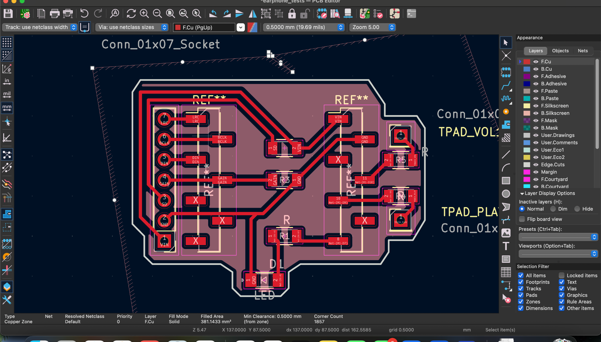 Funky shaped PCB test