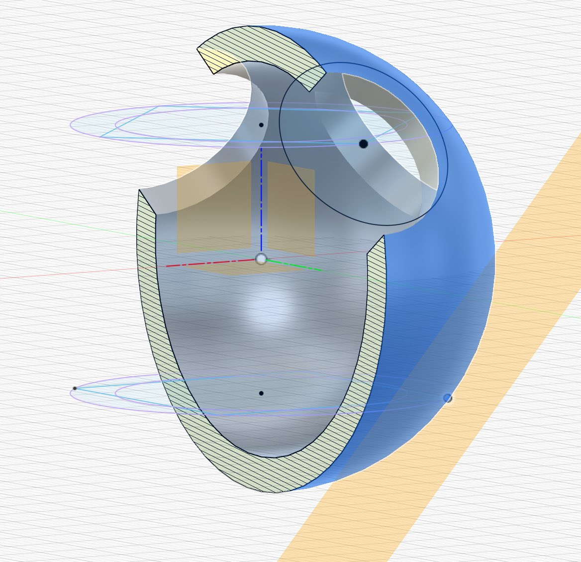 Creating the two offset planes for the hole cutouts.