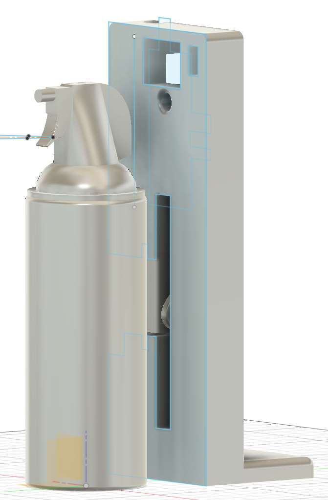 Front of device housing in CAD.
