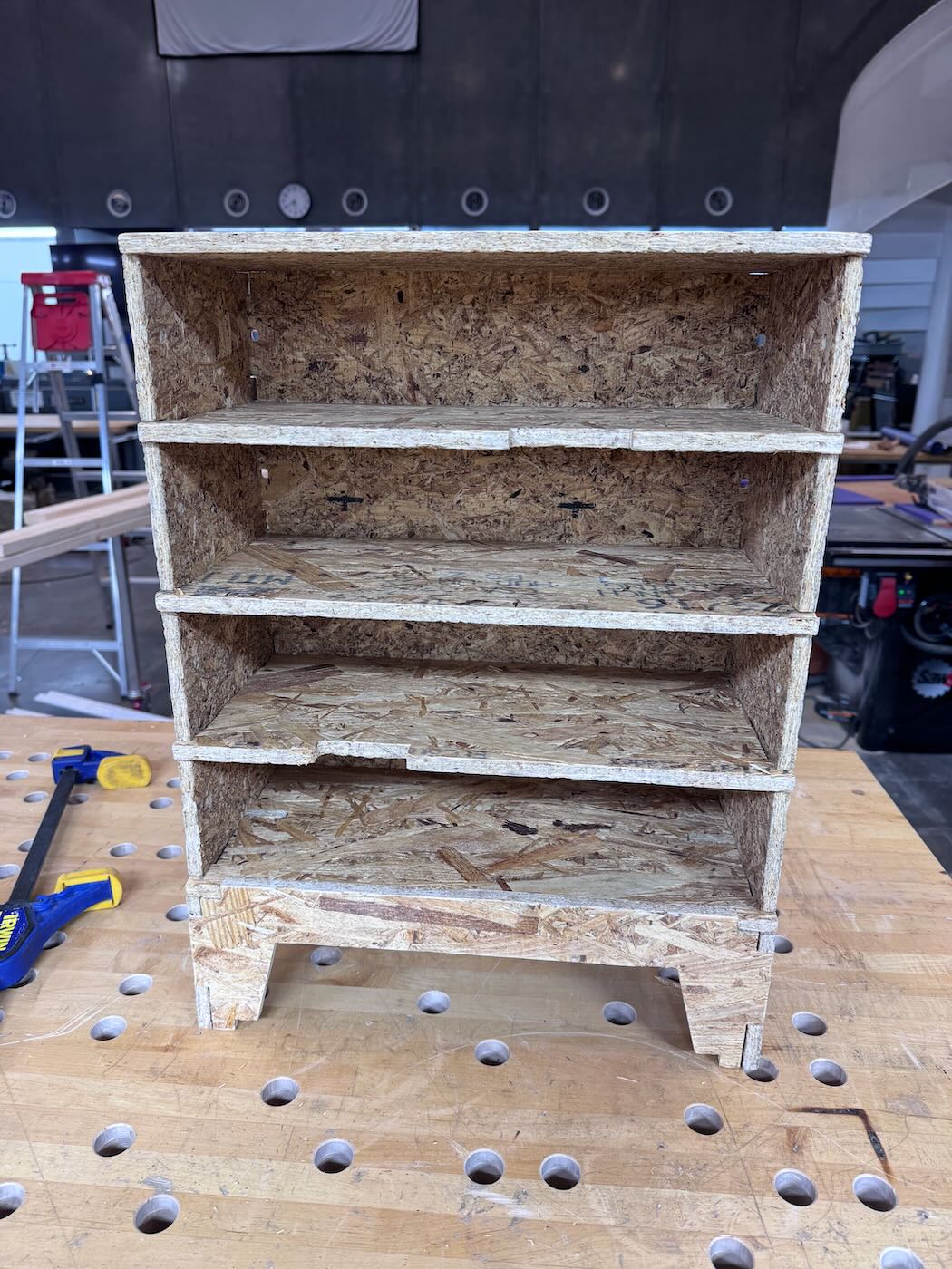 Assembled dresser frame..