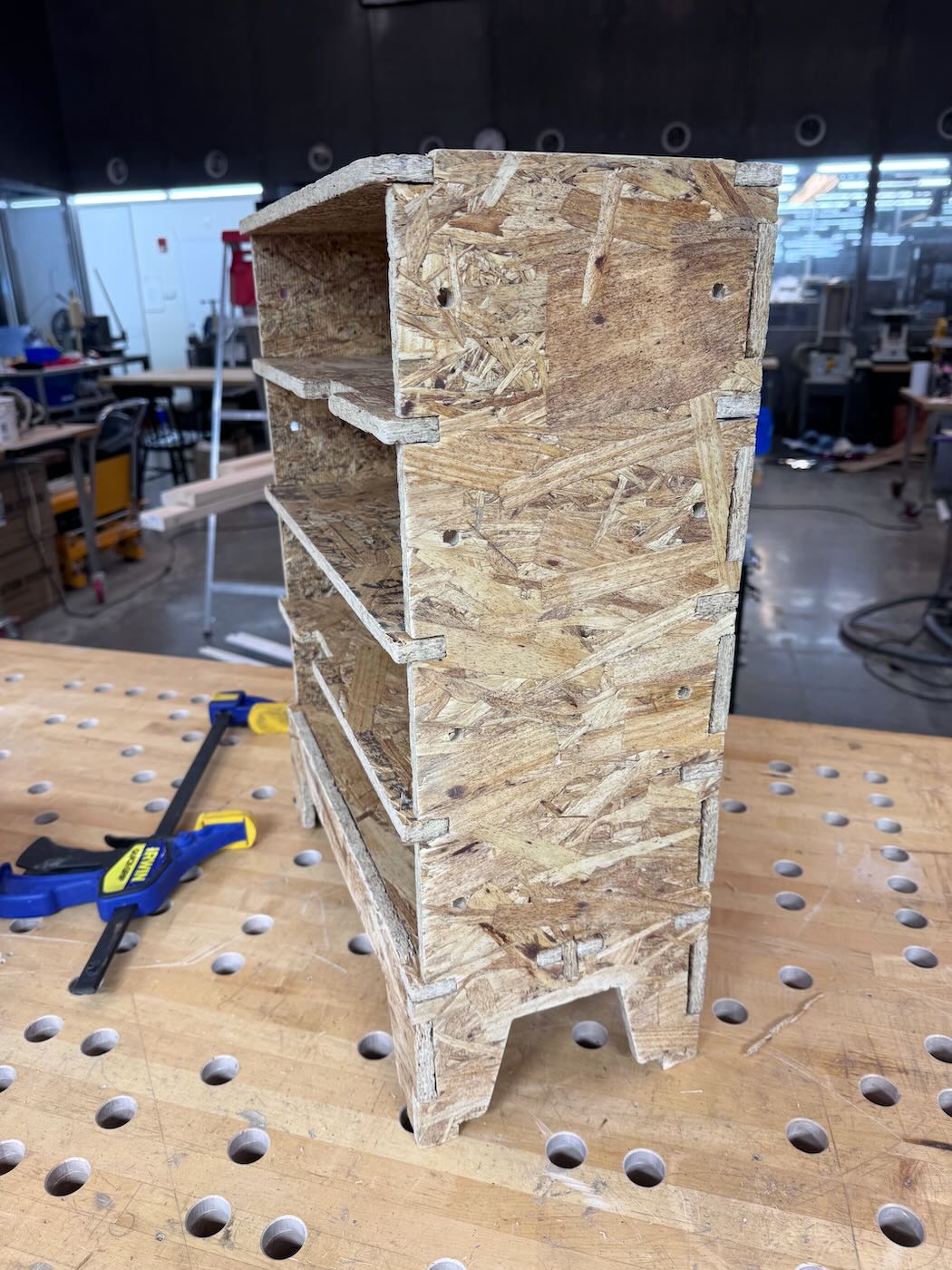 Side view of the assembled frame.