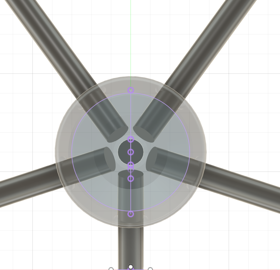 Joint of outer frame (top view).