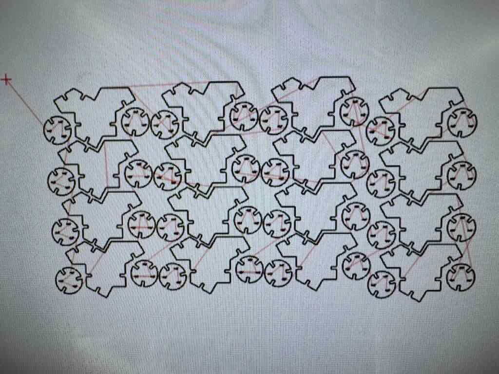 Image of monotile lasercut pattern.