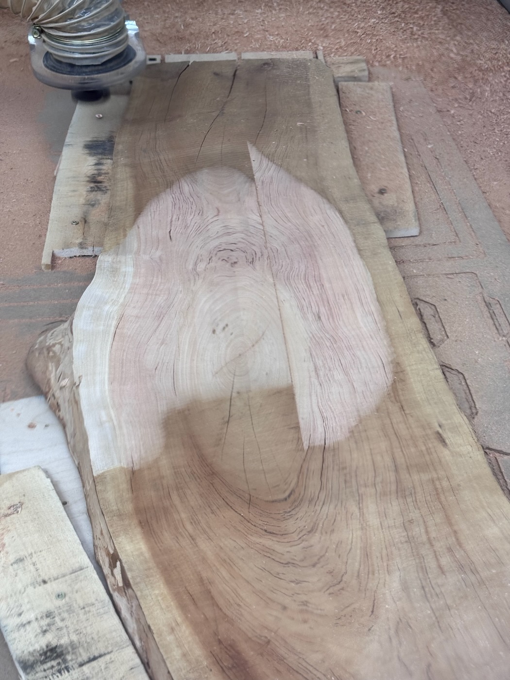 Closeup of surfacing pass.