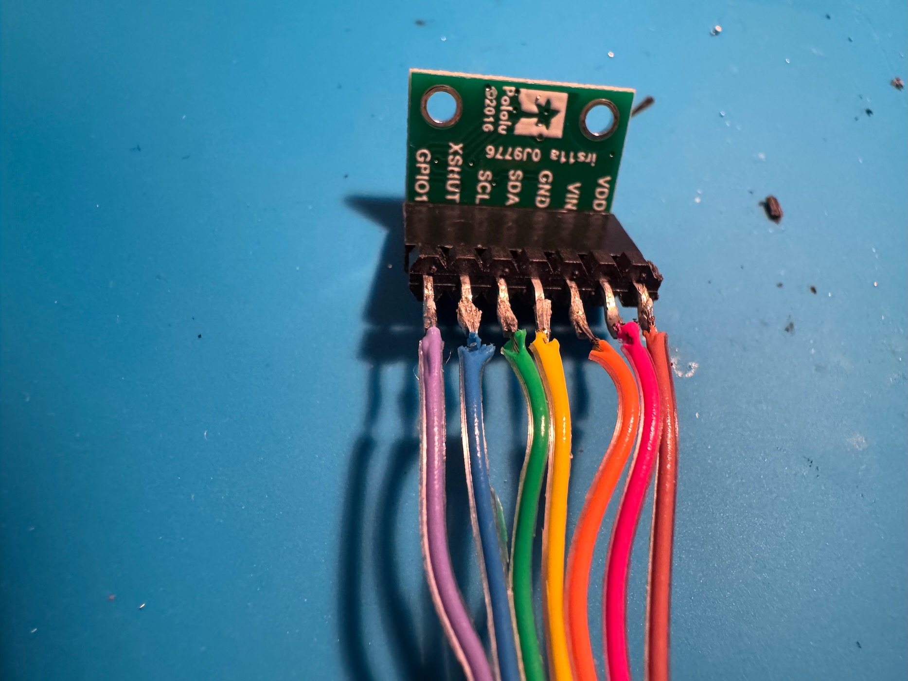 Connection of VL53L1X sensor