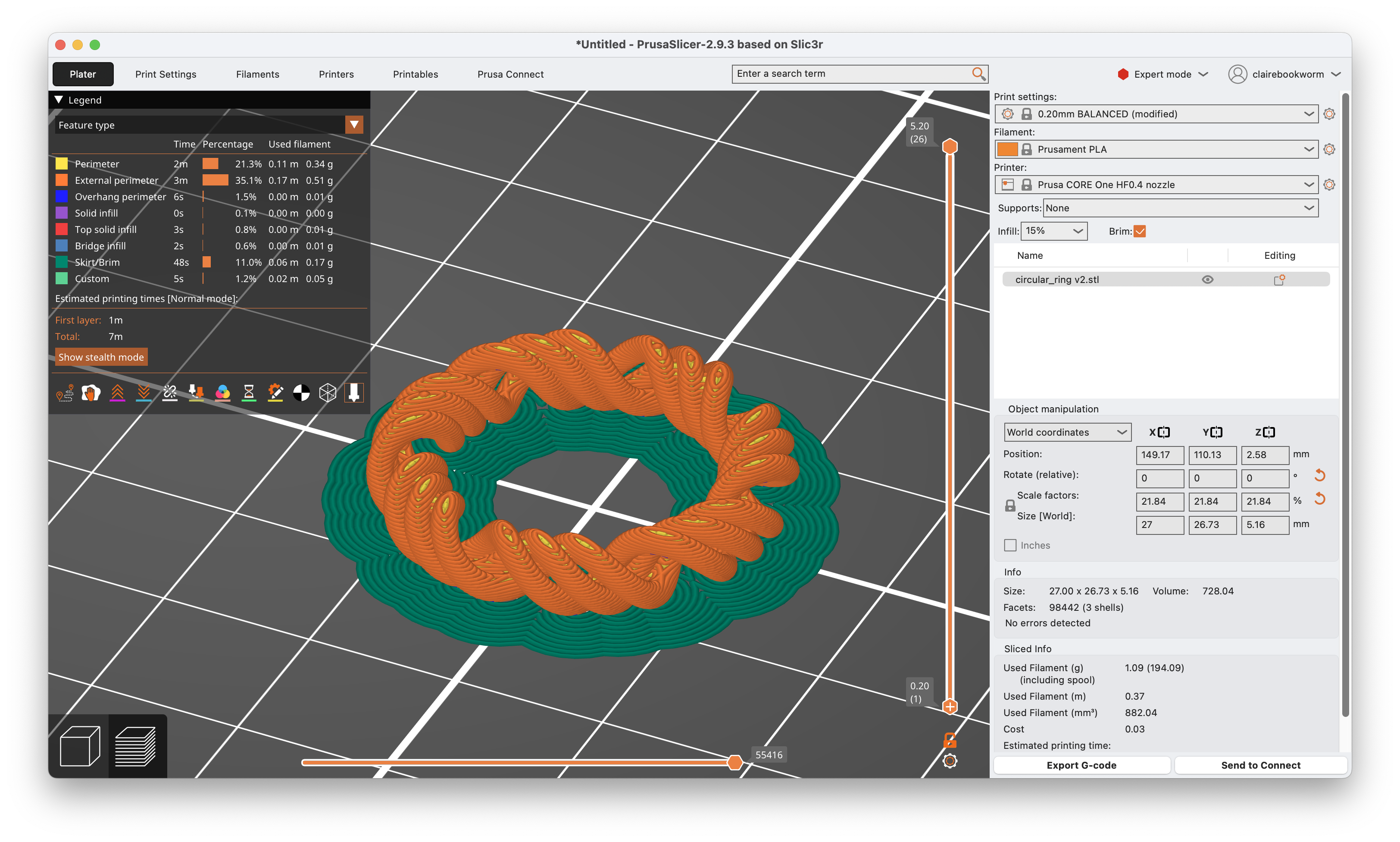 Fusion Ring Prusa Slicer