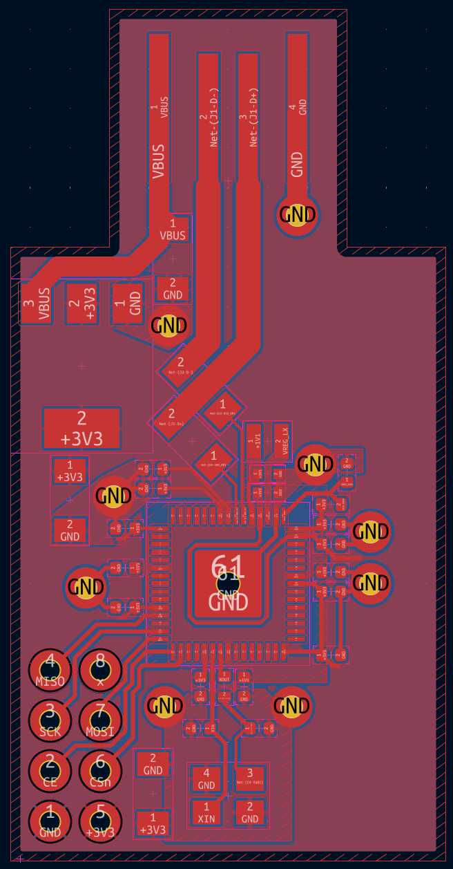 nRF24L01+ Breakout Routing