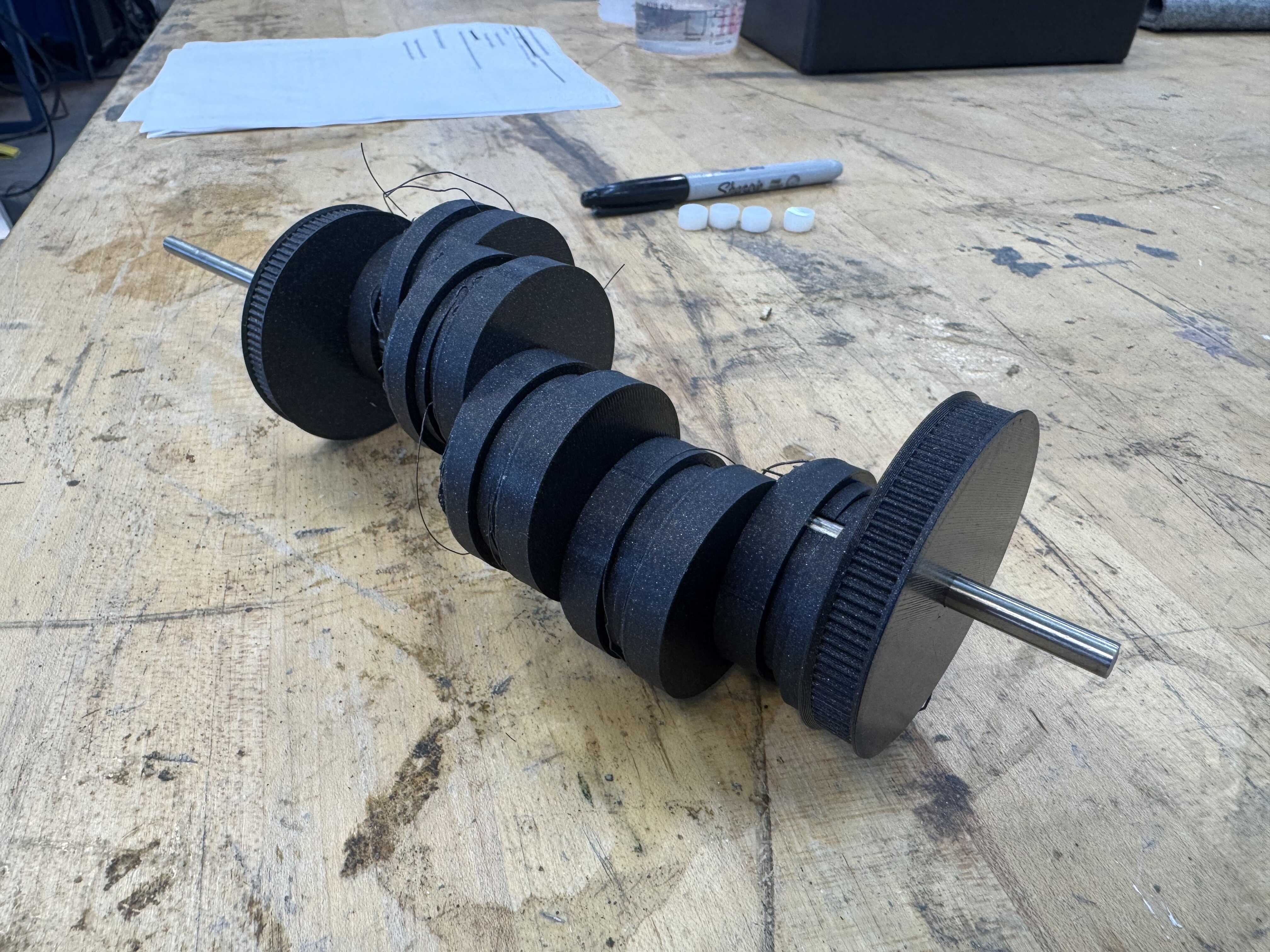 CAD of Camshaft v1 Assembled