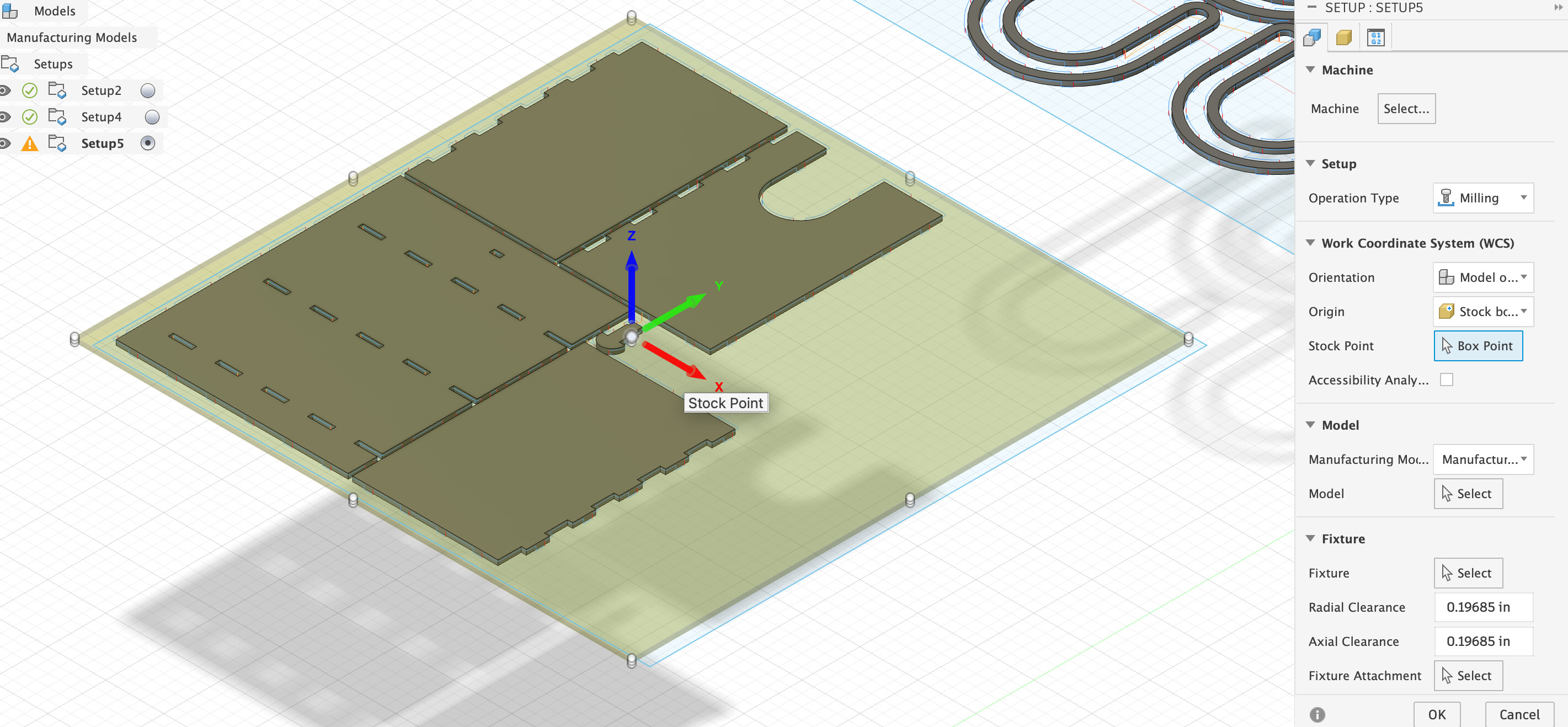 CAM setup in Fusion 360