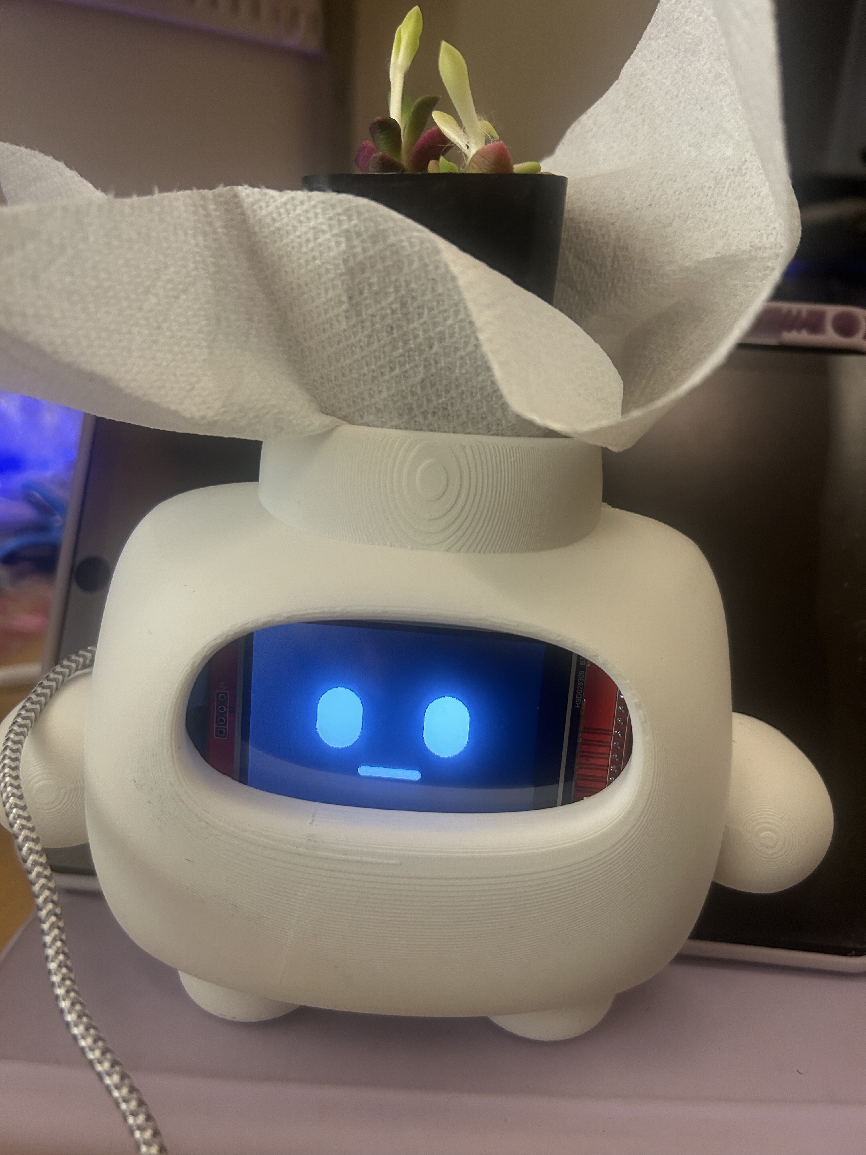 TFT displaying robot face