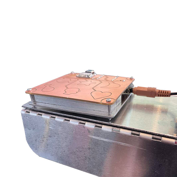 Closeup of the case and assembly