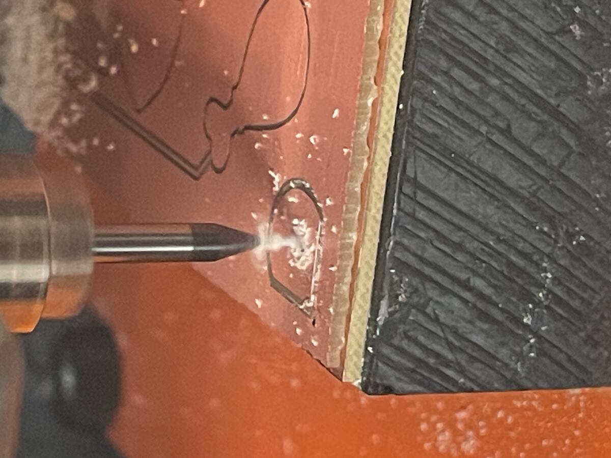 Milling out Holes to attach the board to case