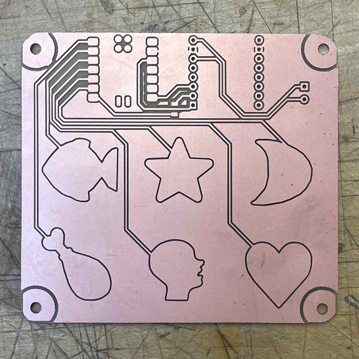 The finished, unstuffed board