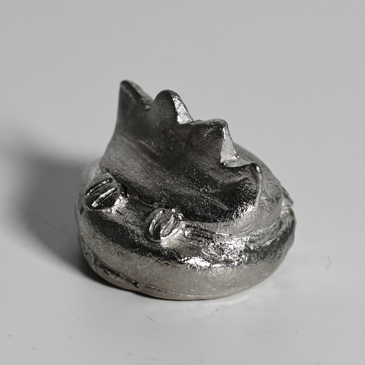 A cast of a hand sculpted turtle/dinosaur