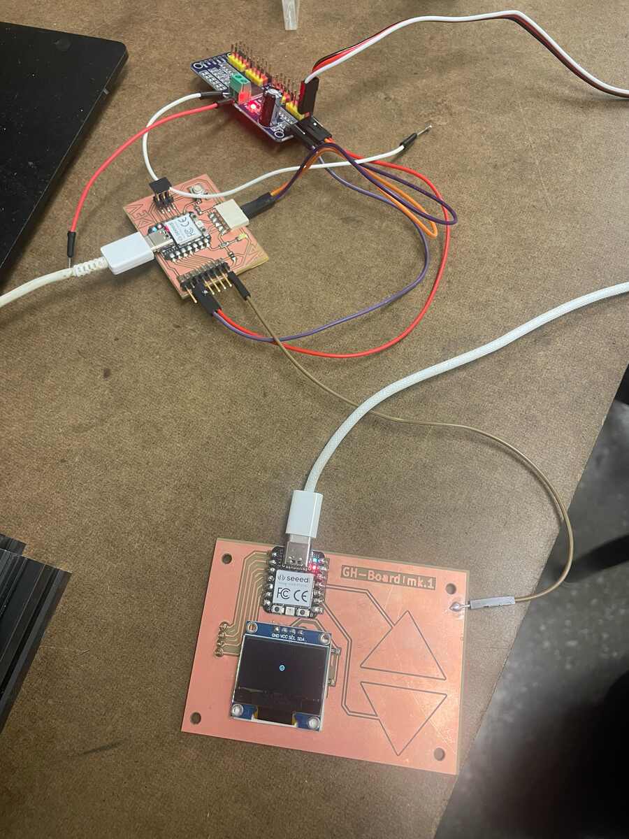 The two seperate boards with the same ground