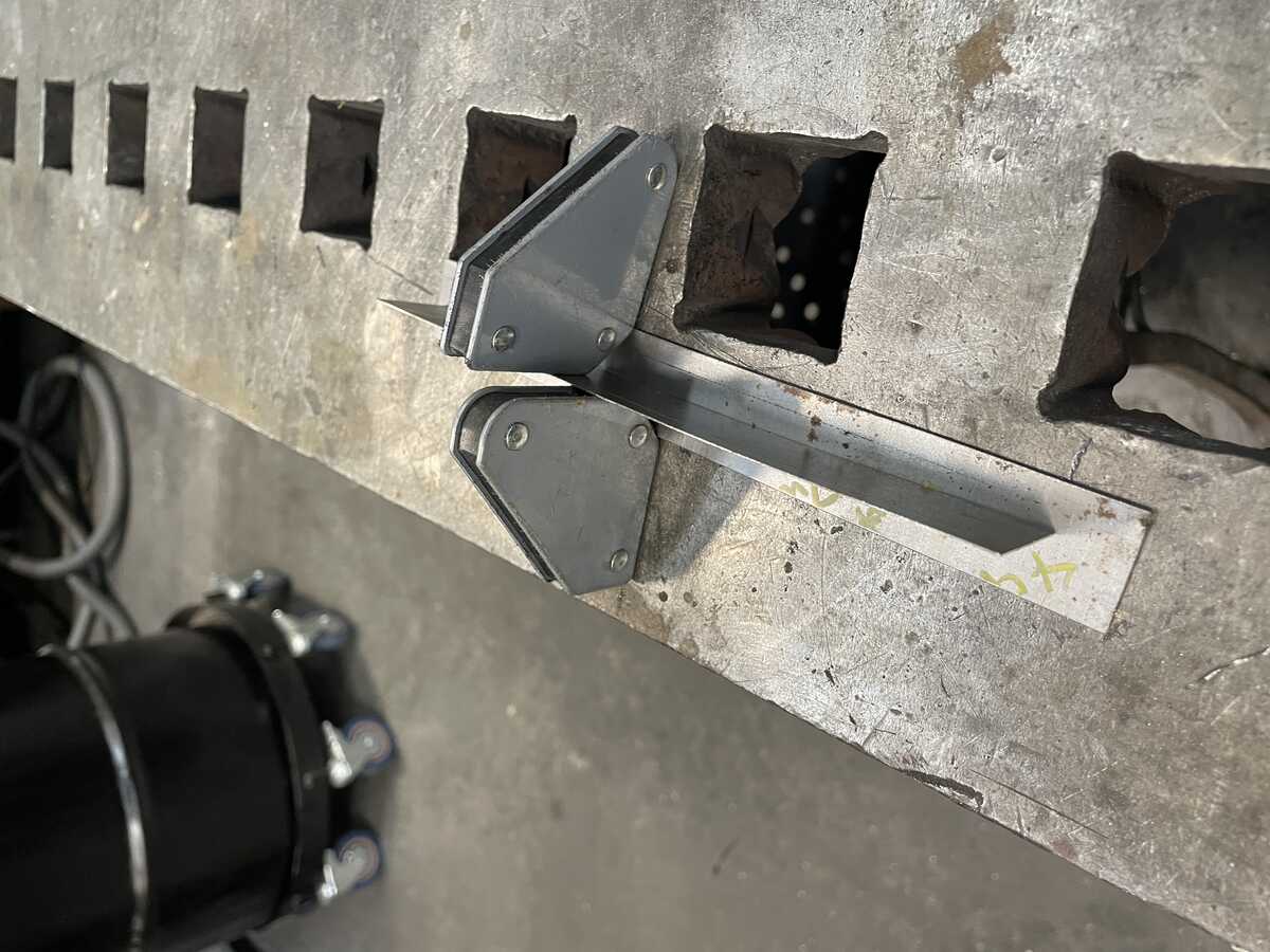 Magnetic Jigs to Hold Sheets Perpendicular Before Tack Welding