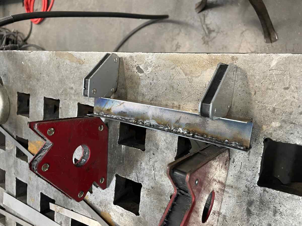 The Welded seam before sanding