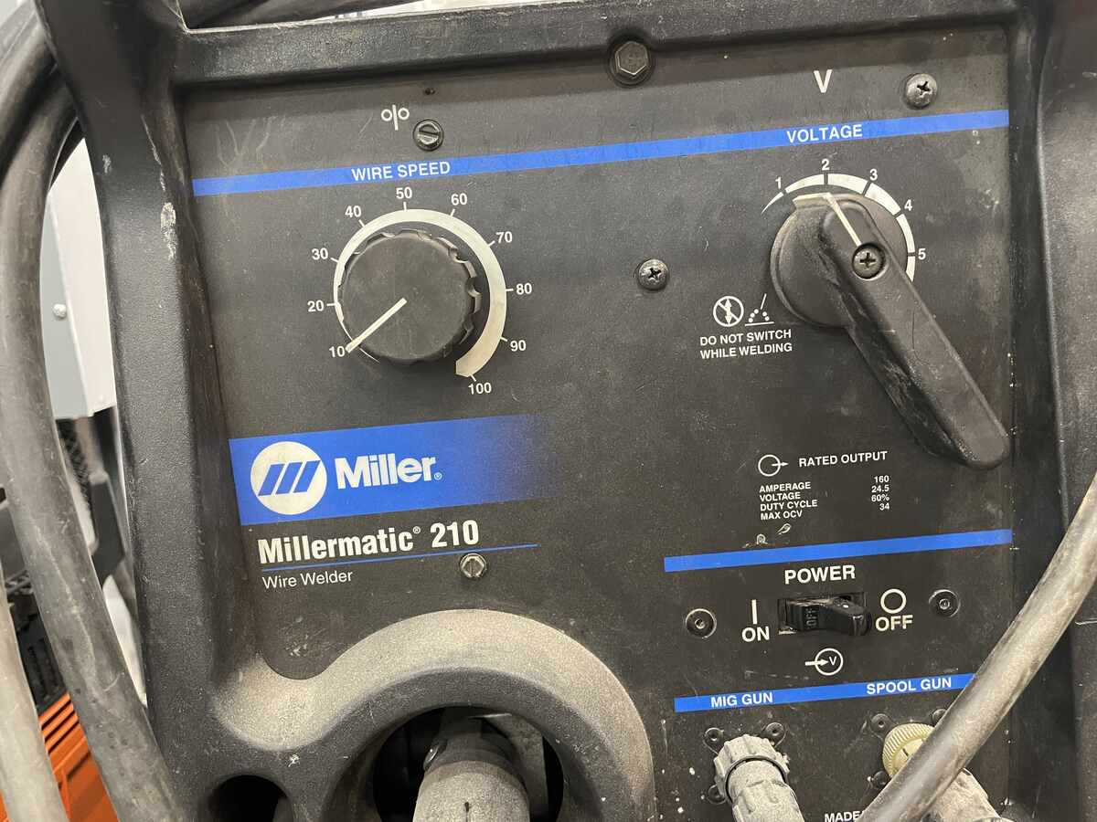 The Settings on MIG Welder, Note the Lowest possible Voltage