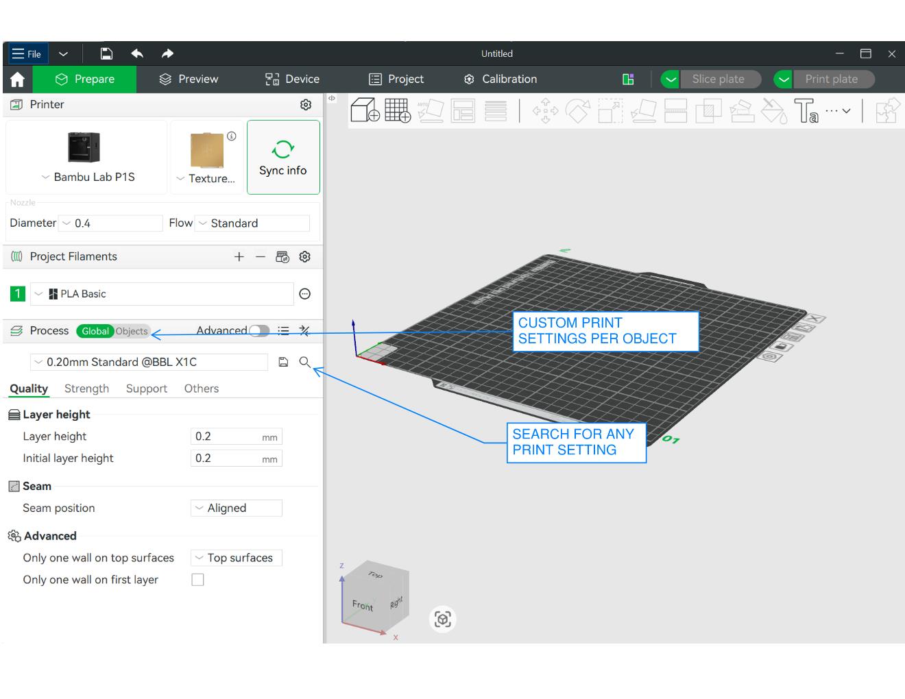 Bambu interface discoveries
