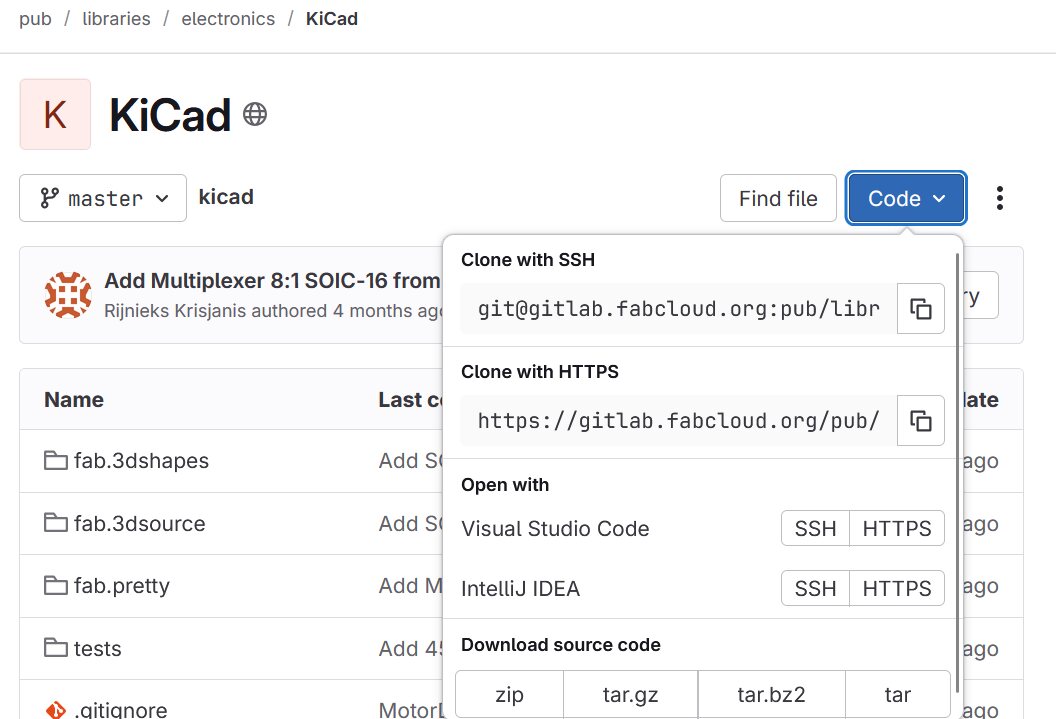 Clone the KiCad Library from the Repo