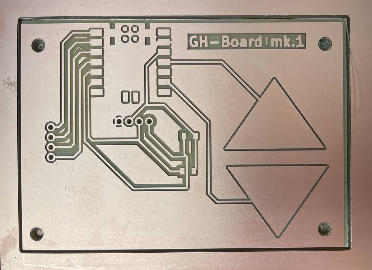 The milled board right out of the machine