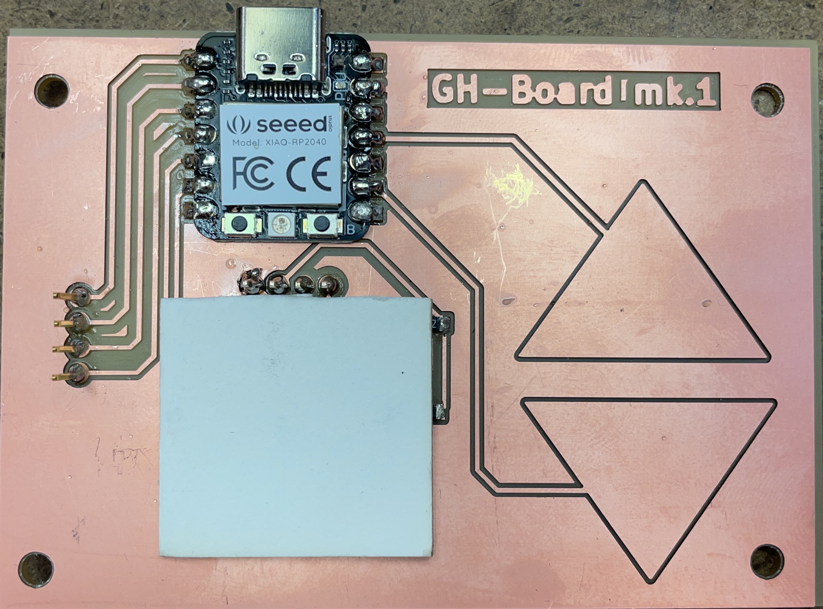 Adding a piece of cardstock to protect the screen from short circuits